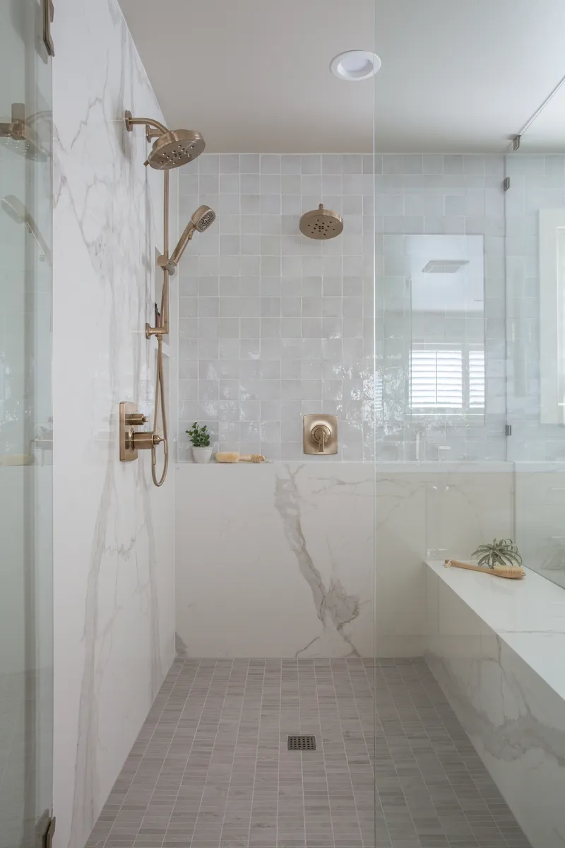 Bathroom Remodel — interior and exterior detail