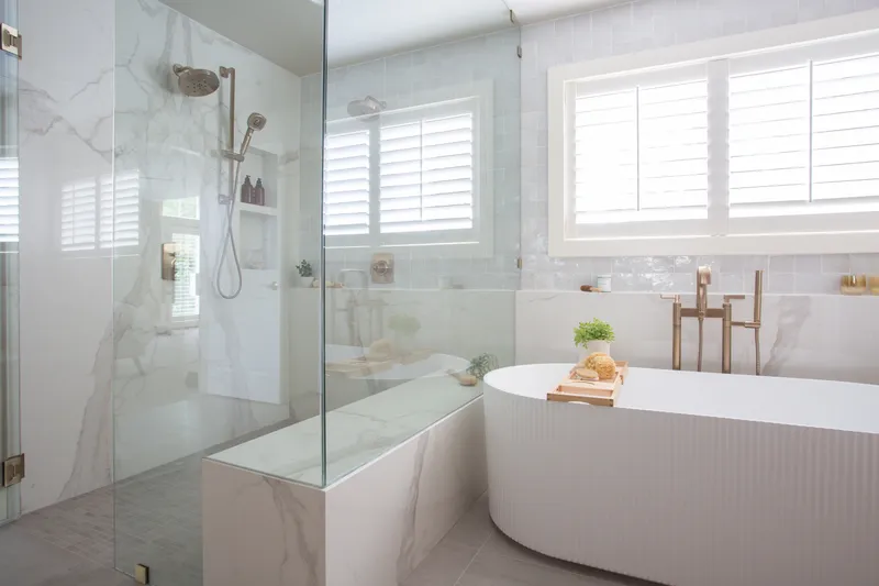 Bathroom Remodel — interior and exterior detail