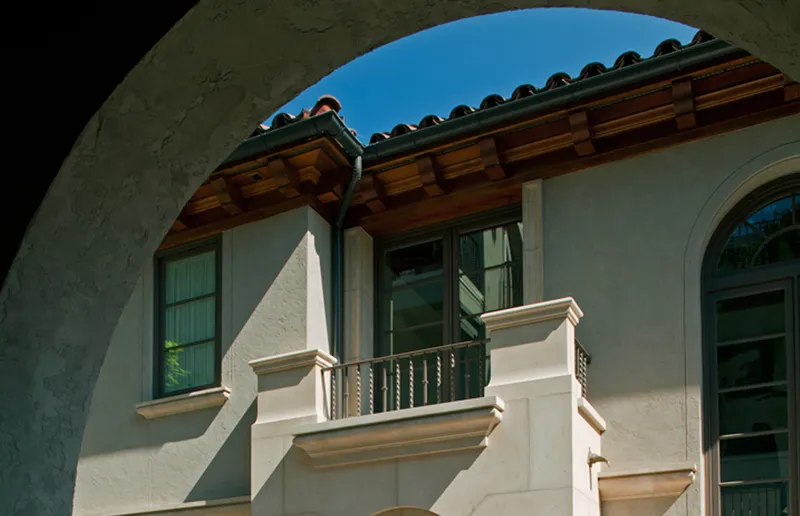 Italian Elegant on Water Edge — interior and exterior detail