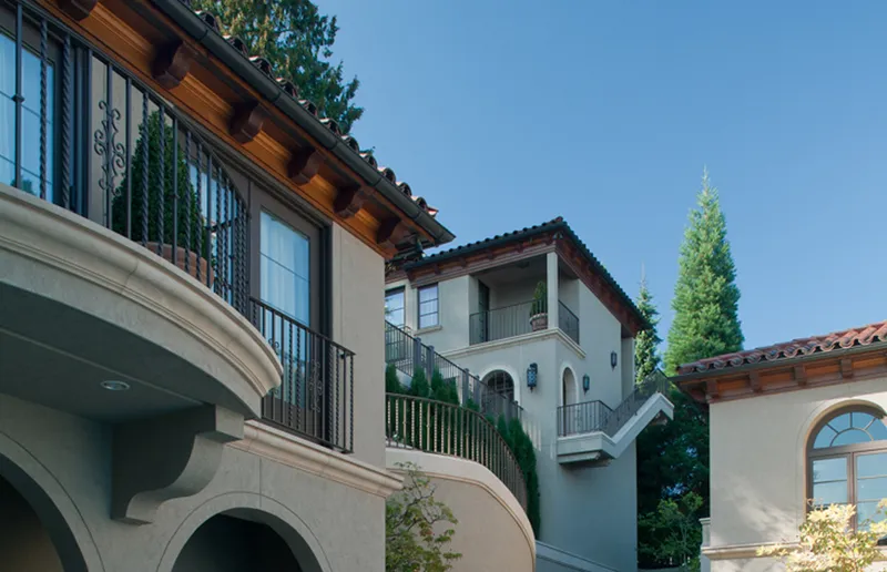 Italian Elegant on Water Edge — interior and exterior detail