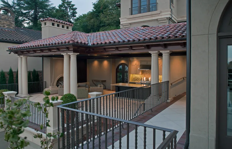 Italian Elegant on Water Edge — interior and exterior detail