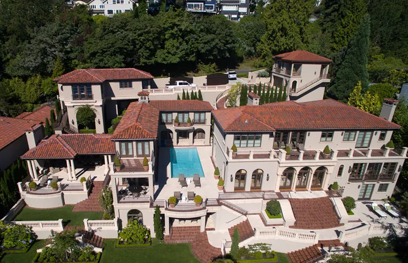 Italian Elegant on Water Edge — interior and exterior detail