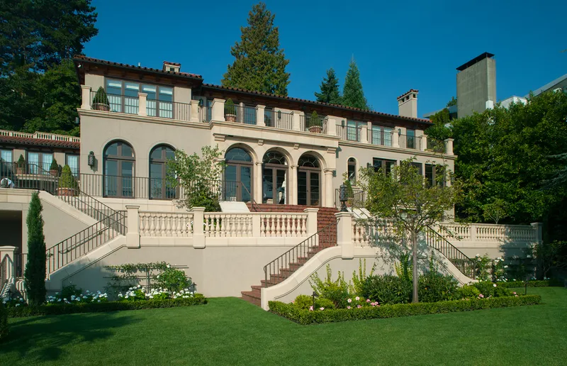 Italian Elegant on Water Edge — interior and exterior detail
