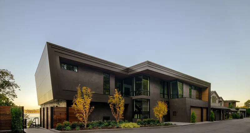 Kirkland Waterfront House — interior and exterior detail
