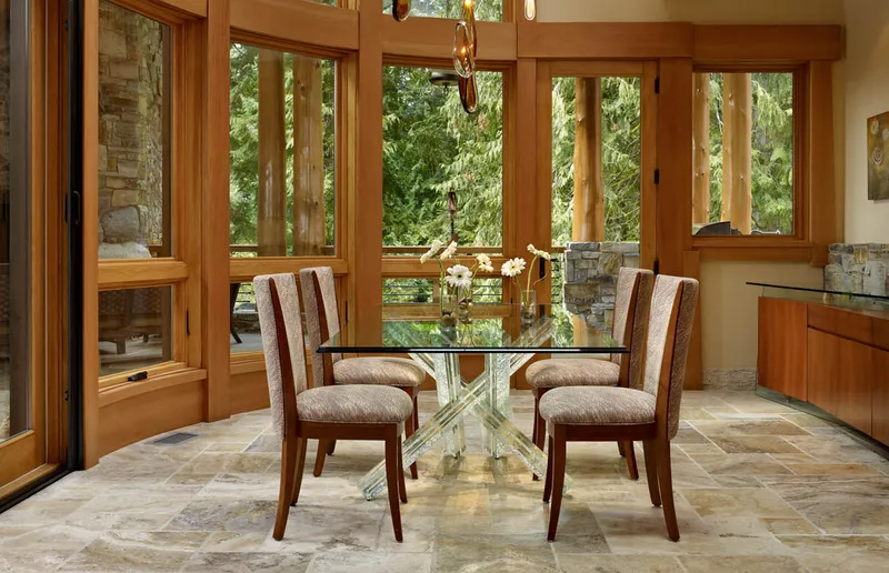 Private Lodge — interior and exterior detail