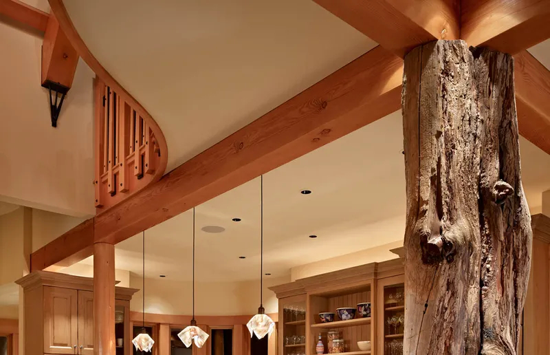 Private Lodge — interior and exterior detail